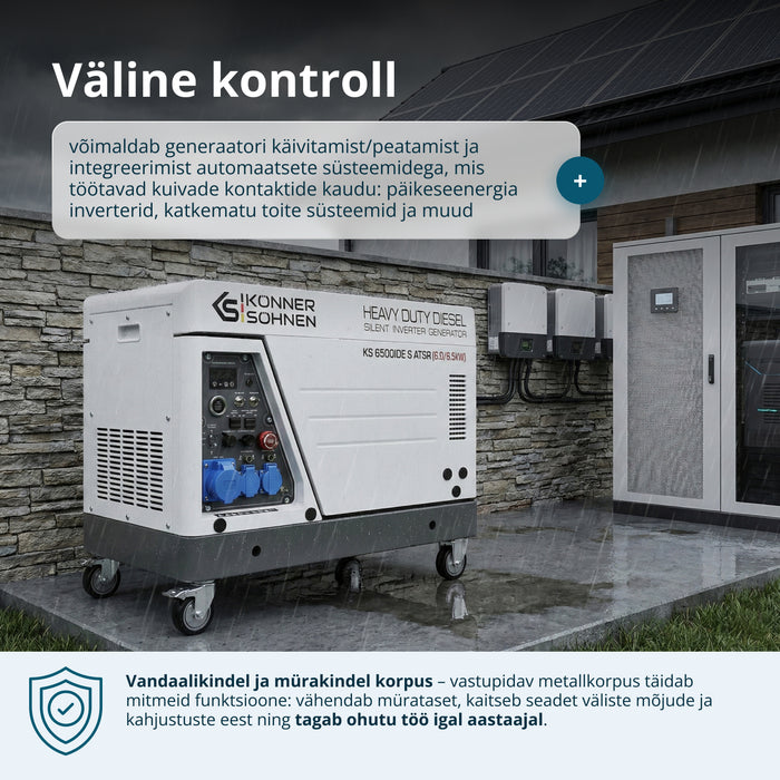 Diisel-invertergeneraator helikindlas korpuses KS 6500iDE S ATSR