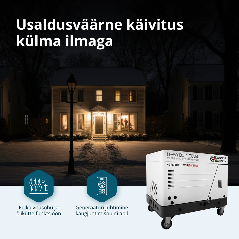 Diisel-invertergeneraator helikindlas korpuses KS 6500iDE S ATSR