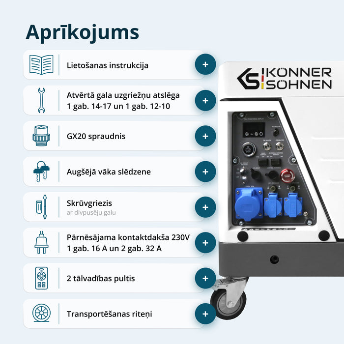 Dīzeļa invertora ģenerators skaņu izolējošā korpusā KS 6500iDE S ATSR