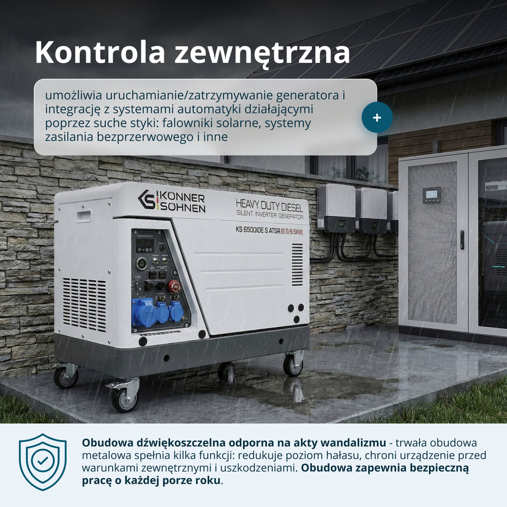 Dízel inverteres generátor hangszigetelt burkolatban KS 6500iDE S ATSR