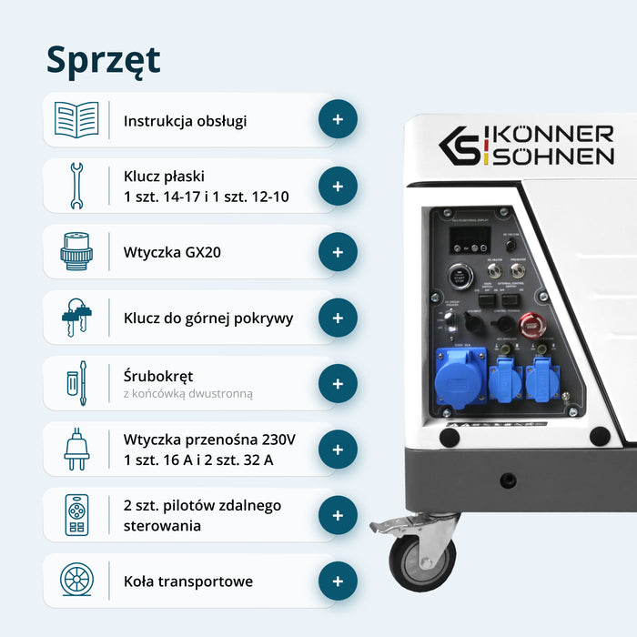 Dízel inverteres generátor hangszigetelt burkolatban KS 6500iDE S ATSR