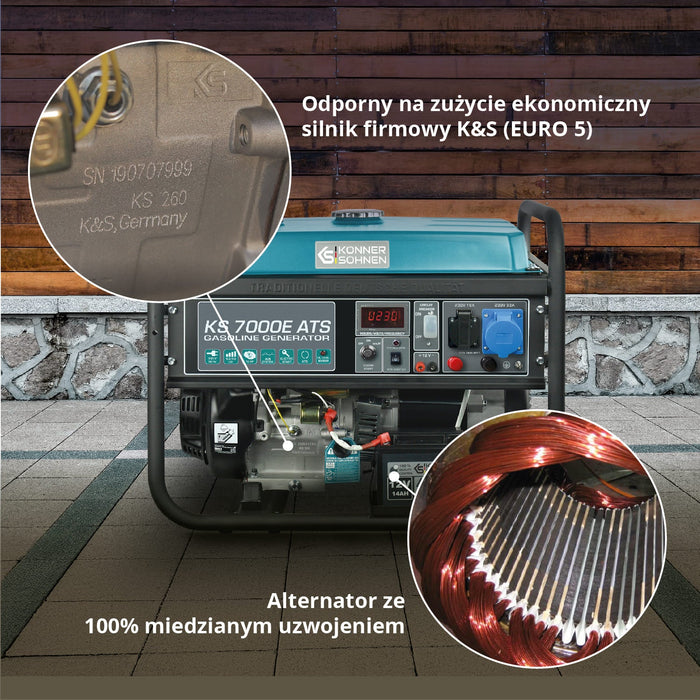 Bensiinigeneraator "Könner & Söhnen" KS 7000E ATS