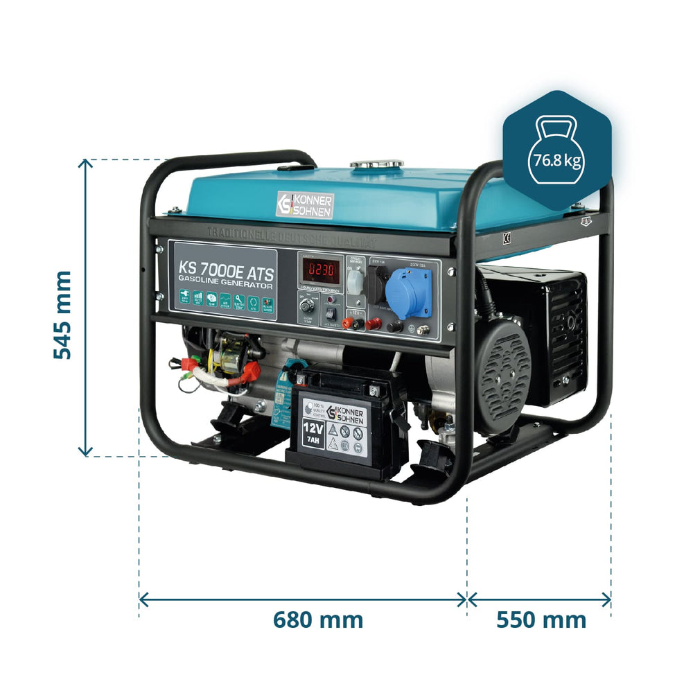 Bensiinigeneraator "Könner & Söhnen" KS 7000E ATS