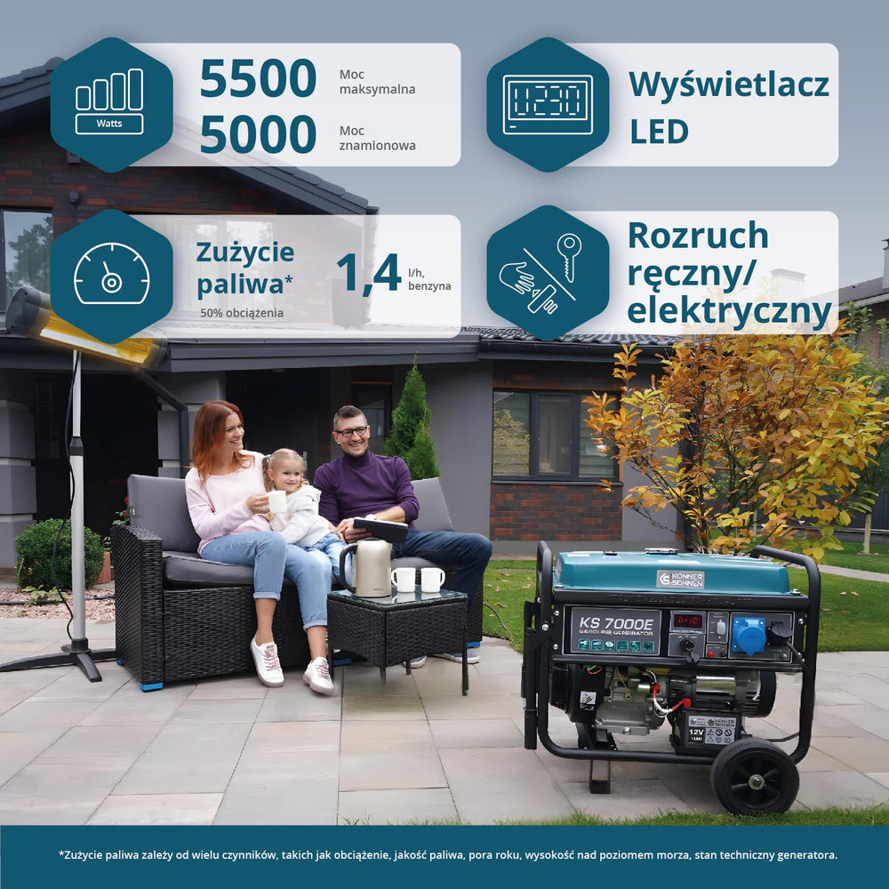 Benzīna ģenerators "Könner & Söhnen" KS 7000E
