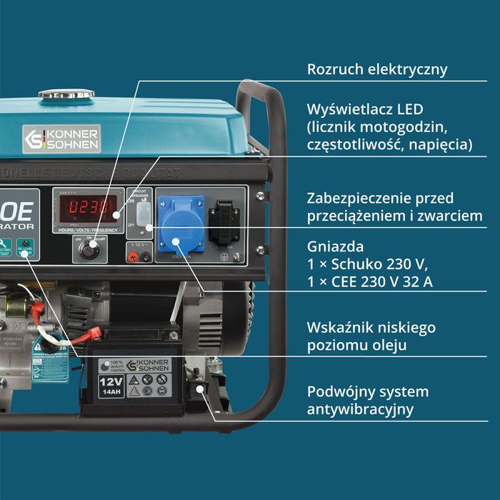 Benzīna ģenerators "Könner & Söhnen" KS 7000E