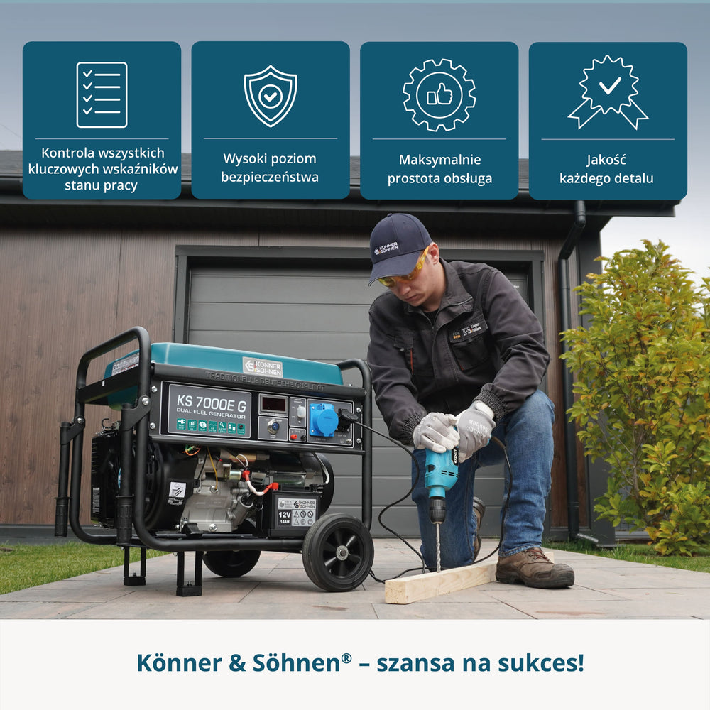 LPG/Benzīna ģenerators "Könner & Söhnen" KS 7000E G