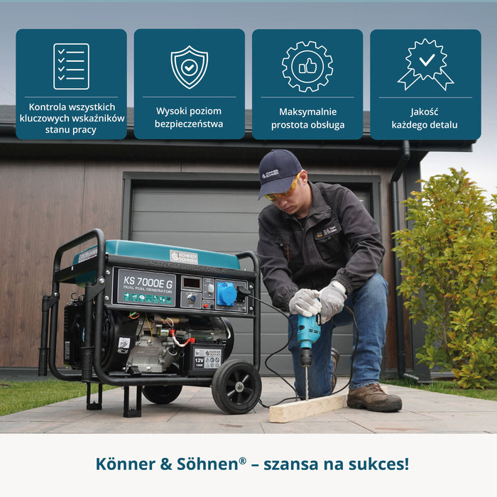 LPG/Benzīna ģenerators "Könner & Söhnen" KS 7000E G