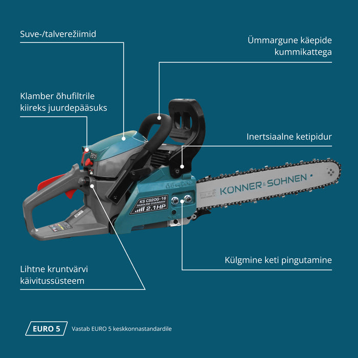 Bensiinimootorsaag KS CS20G-16