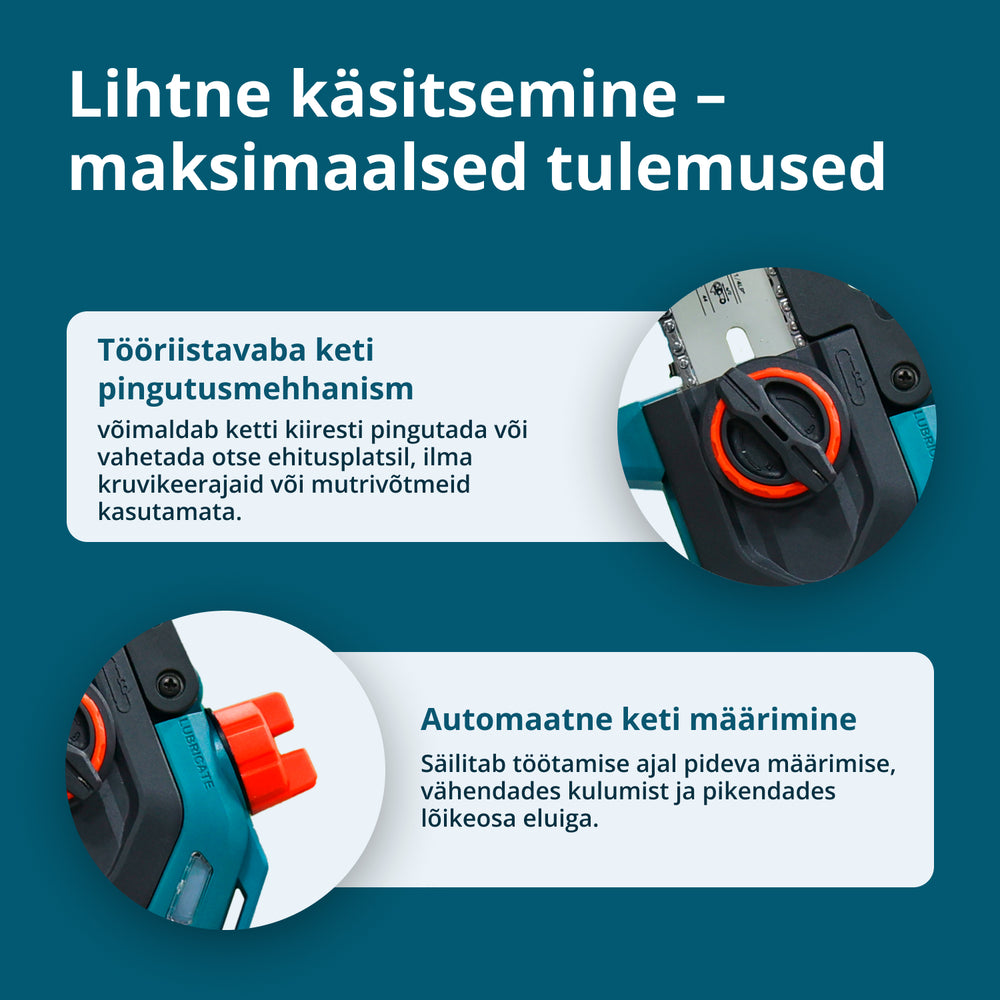 Juhtmeta Mini Kettsaag KS MCS20V-8 Korpus