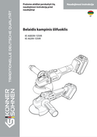 Belaidis kampinis šlifuoklis KS AGB20V-125VR, KS AG20V-125VR