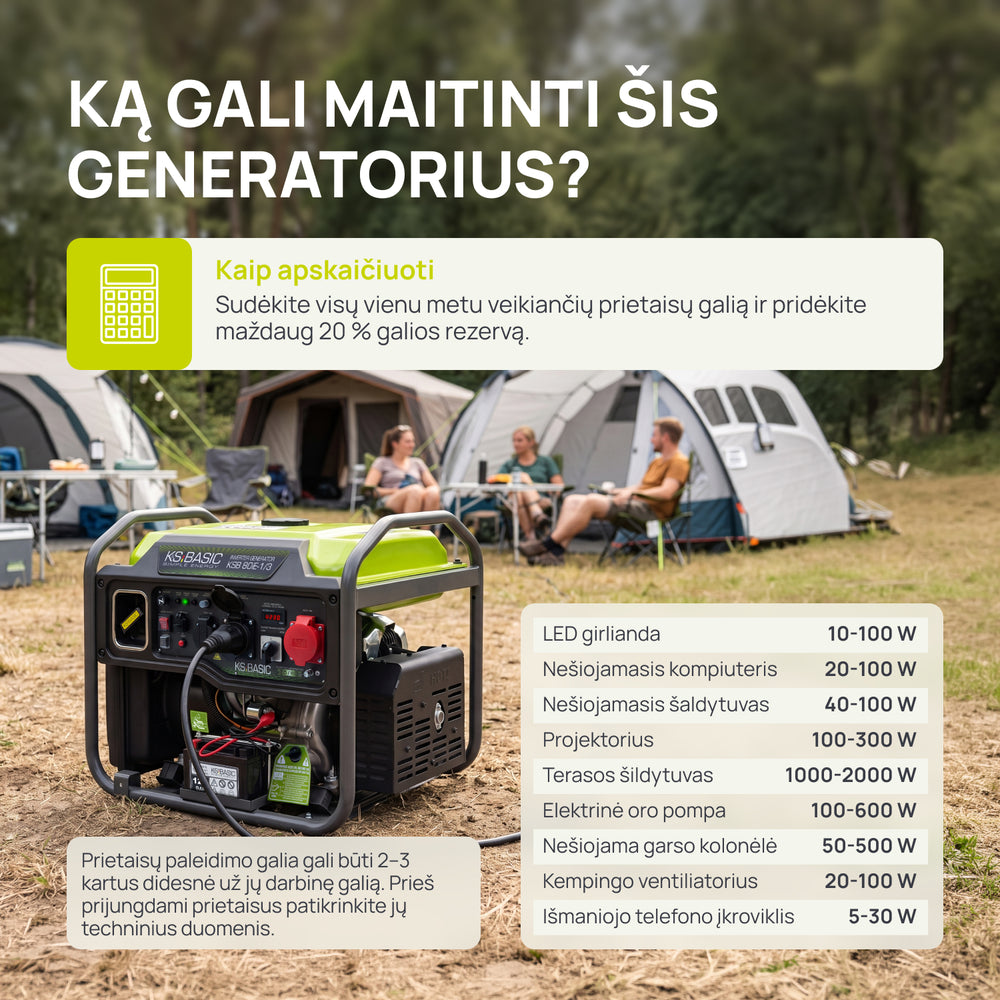 Inverterinis generatorius KSB 80iE-1/3