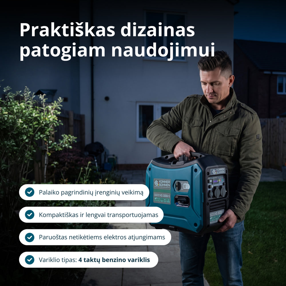 Inverterinis generatorius KS 3000i S