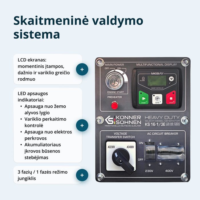 Dyzelinis generatorius KS 16-1/3E