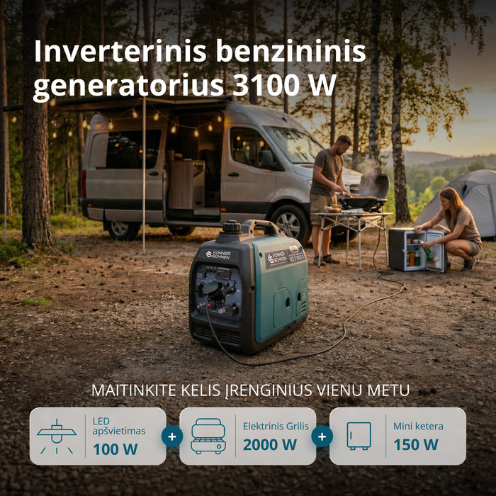 LPG/benzino inverterinis generatorius KS 3100iG S