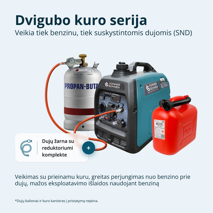 LPG/benzino inverterinis generatorius KS 3100iG S