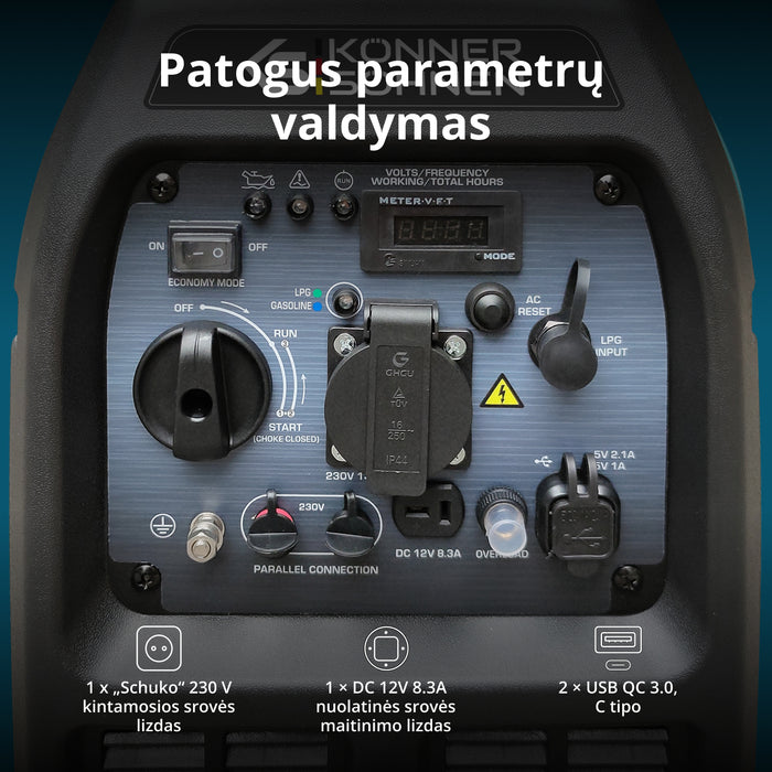 LPG/benzino inverterinis generatorius KS 3100iG S