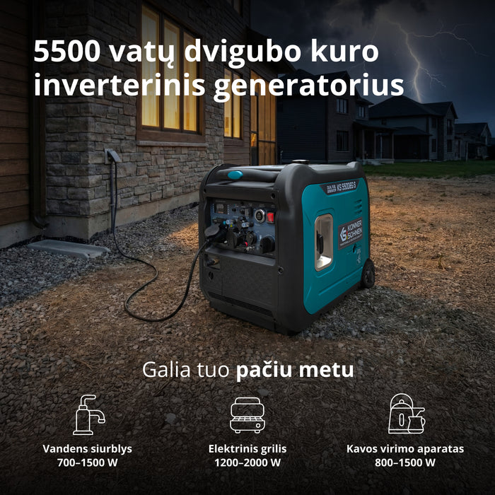 LPG/benzino inverterinis generatorius KS 5500iEG S