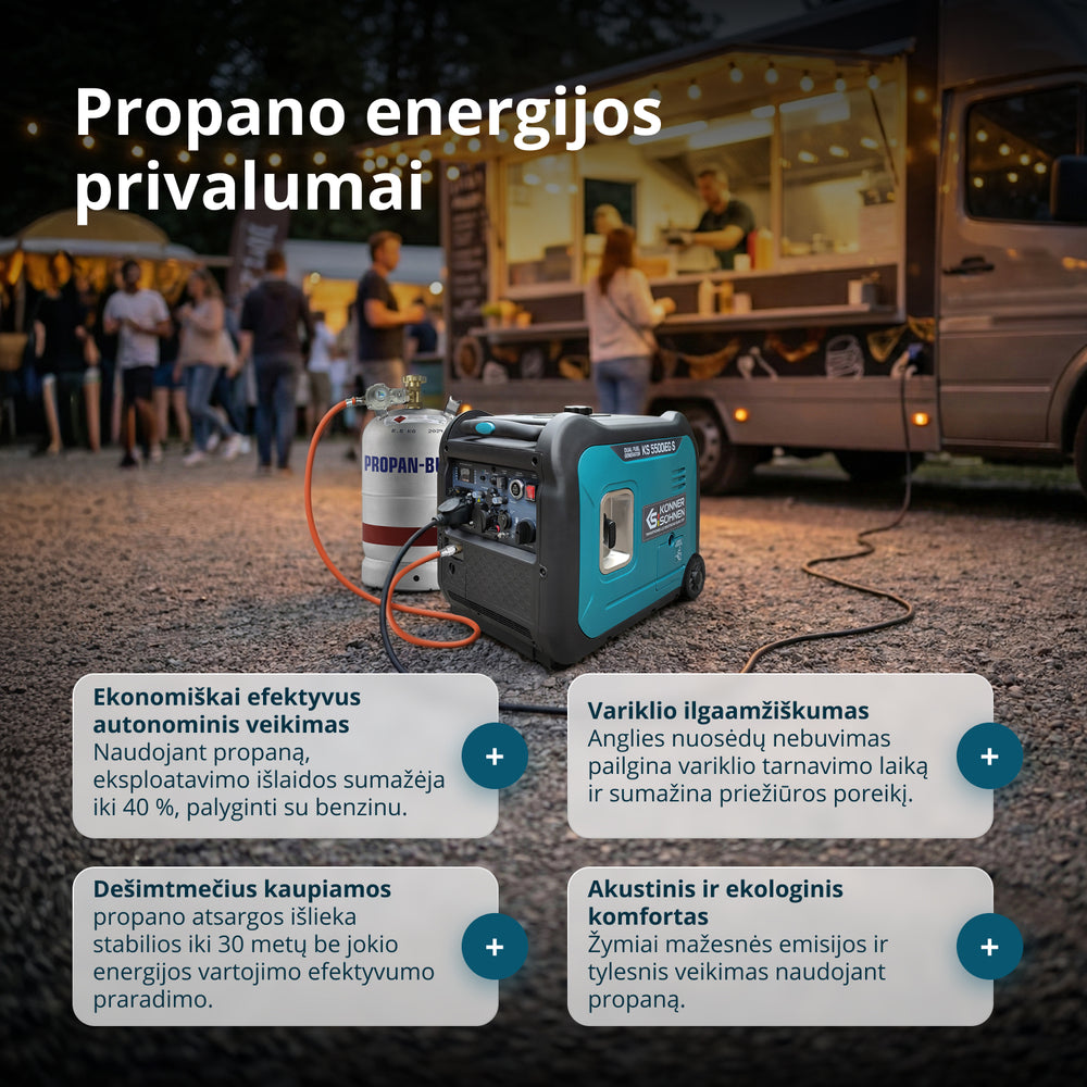 LPG/benzino inverterinis generatorius KS 5500iEG S
