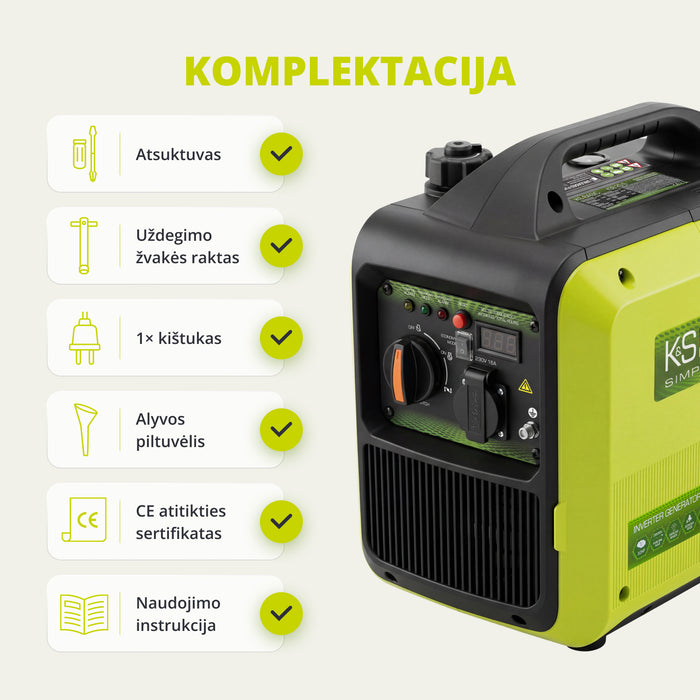 Inverterinis generatorius KSB 20i S
