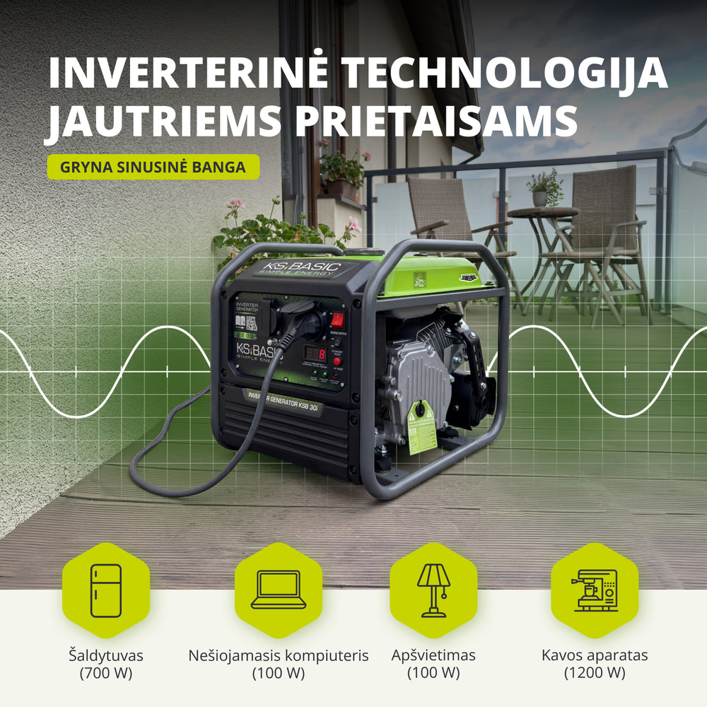Inverterinis generatorius KSB 30i