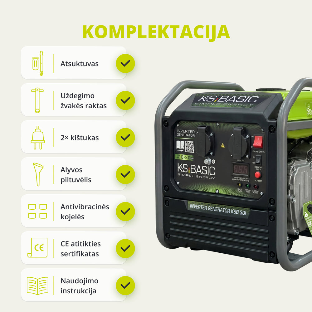 Inverterinis generatorius KSB 30i
