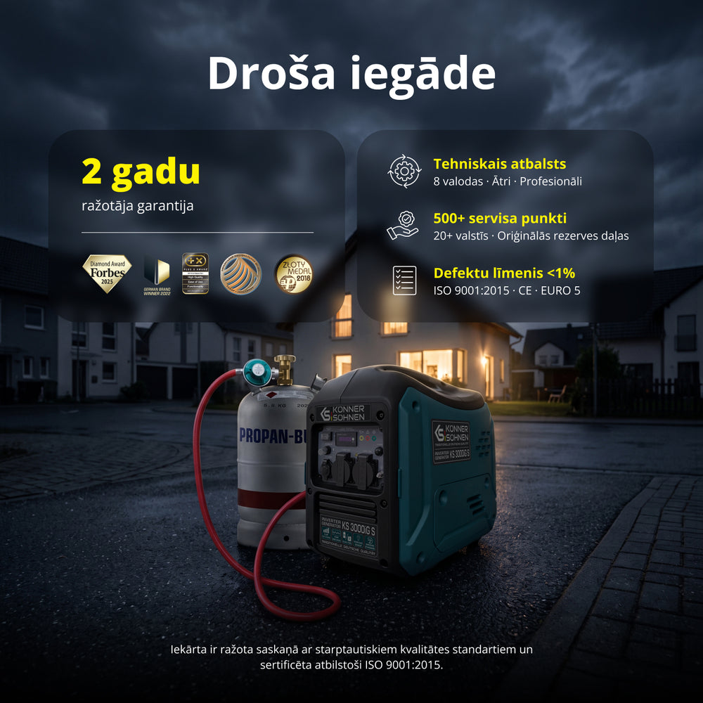 LPG/benzīna invertora ģenerators KS 3000iG S