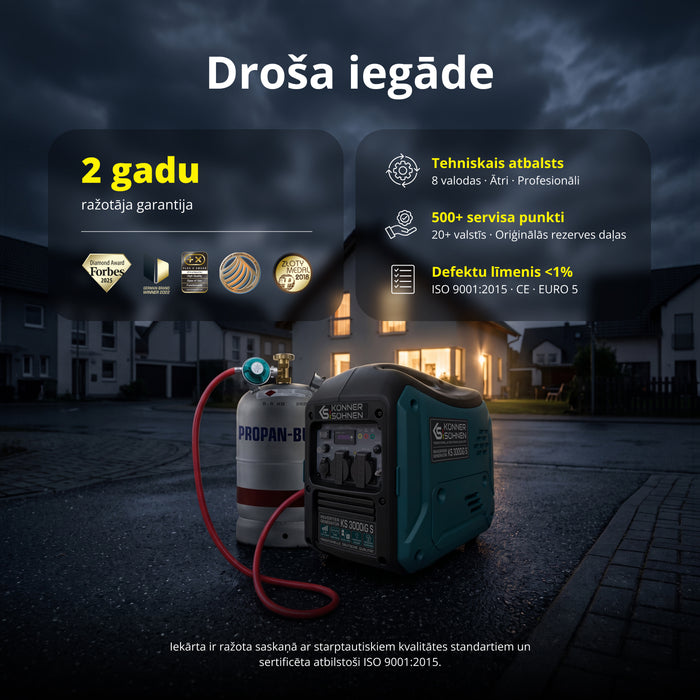 LPG/benzīna invertora ģenerators KS 3000iG S