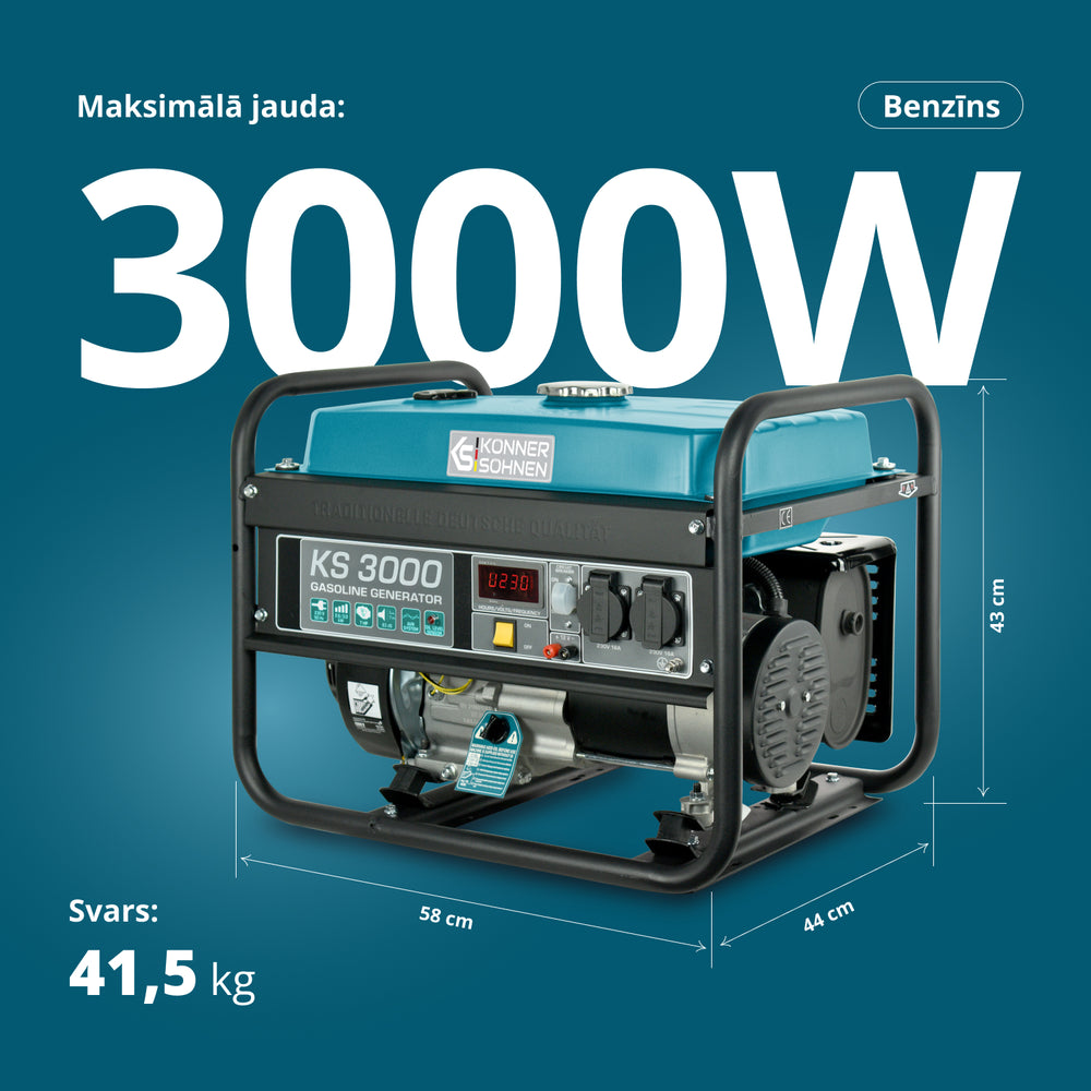 Benzīna ģenerators "Könner & Söhnen" KS 3000