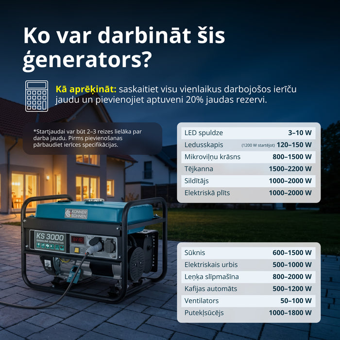 Benzīna ģenerators "Könner & Söhnen" KS 3000