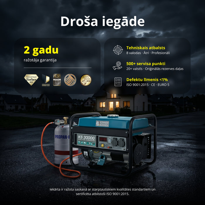 LPG/Benzīna ģenerators "Könner & Söhnen" KS 3000G