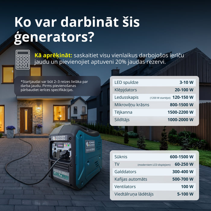 LPG/benzīna invertora ģenerators KS 3000iG S