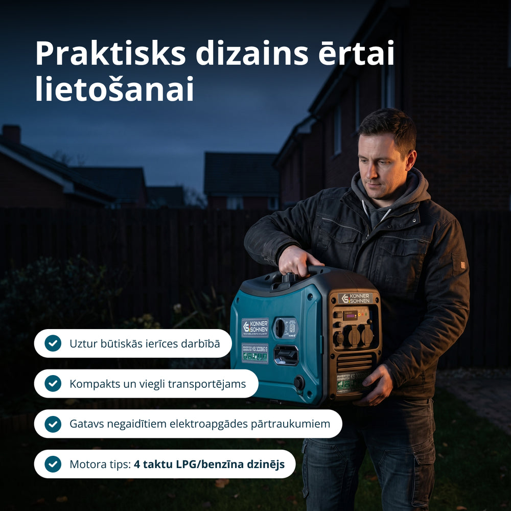 LPG/benzīna invertora ģenerators KS 3000iG S