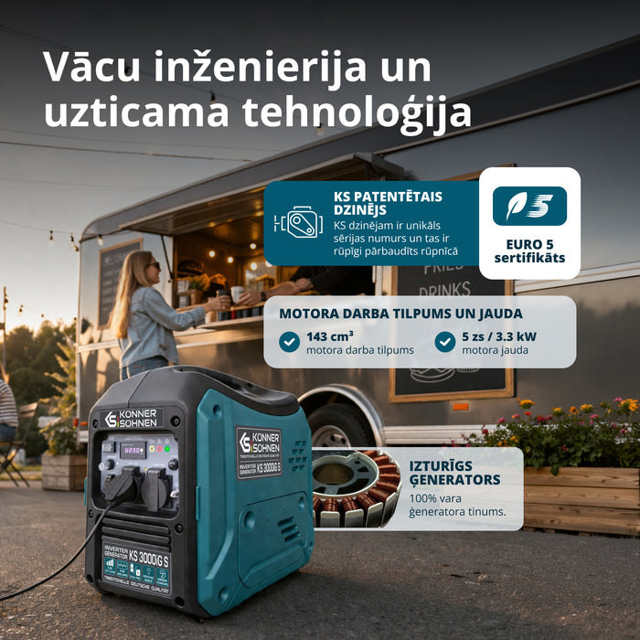 LPG/benzīna invertora ģenerators KS 3000iG S