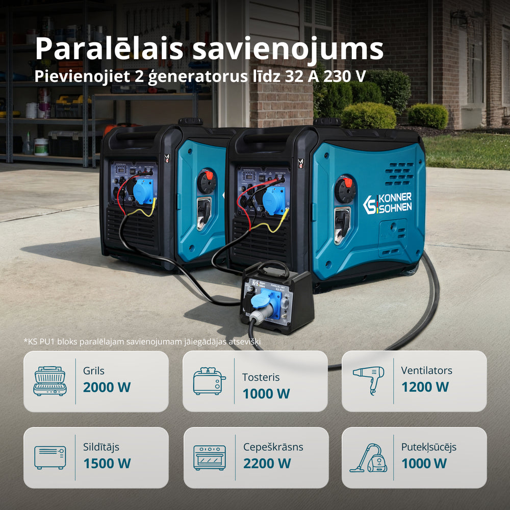 Invertora ģenerators KS 6000iE S