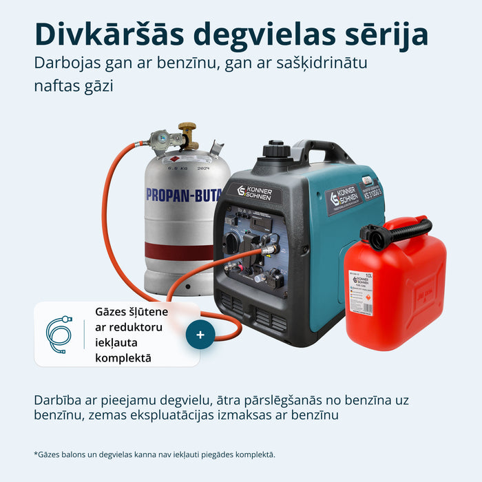 LPG/benzīna invertora ģenerators KS 3100iG S