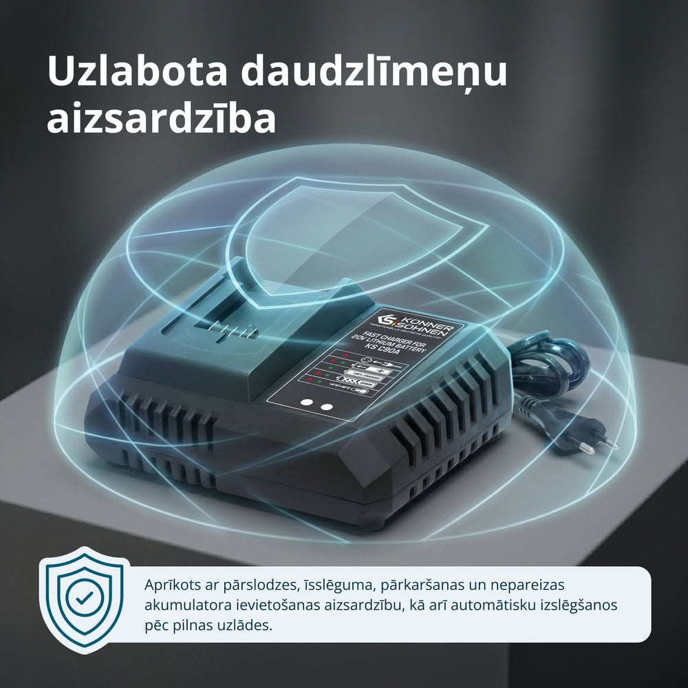 Ātrais lādētājs 20V litija akumulatoram KS C90A