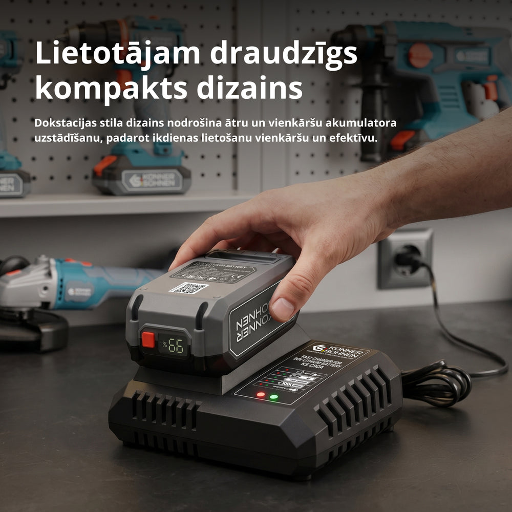 Ātrais lādētājs 20V litija akumulatoram KS C90A