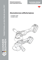 Juhtmeta nurklihvija KS AGB20V-125VR, KS AG20V-125VR