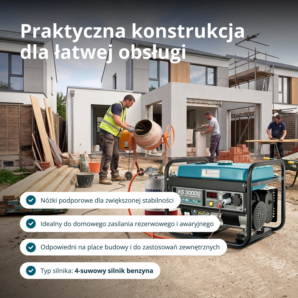 Generator benzynowo-gazowy „Könner & Söhnen” KS 3000G