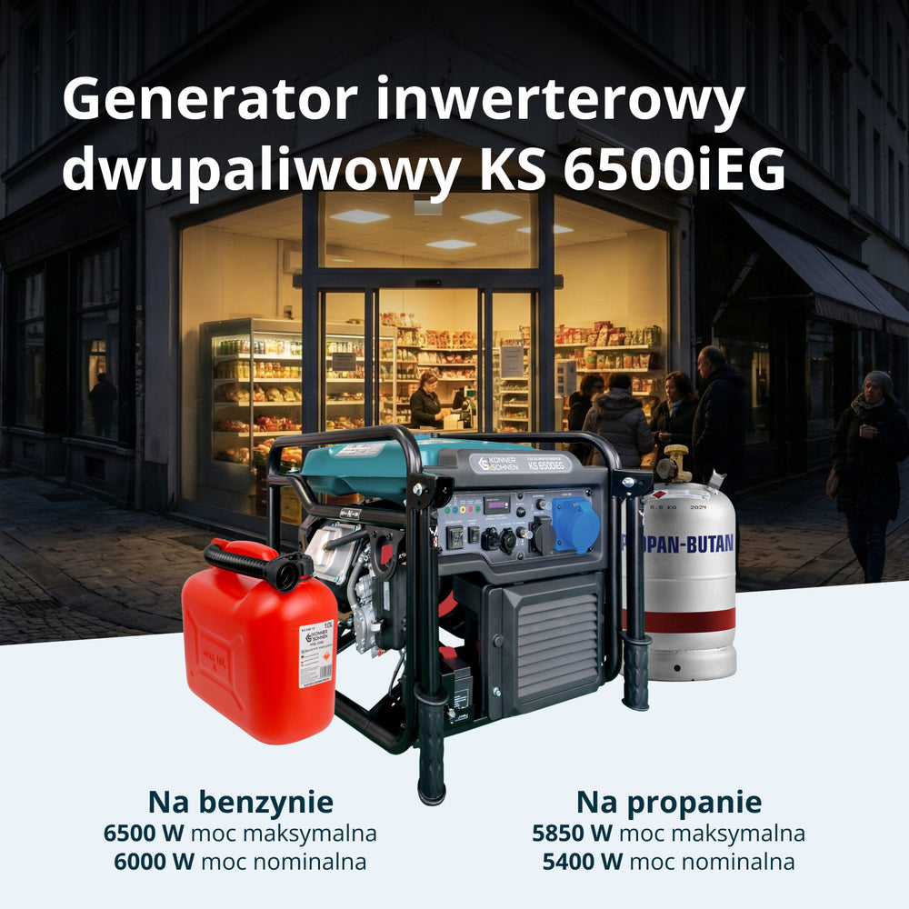 Kettős Üzemanyagú Inverteres Generátor KS 6500iEG