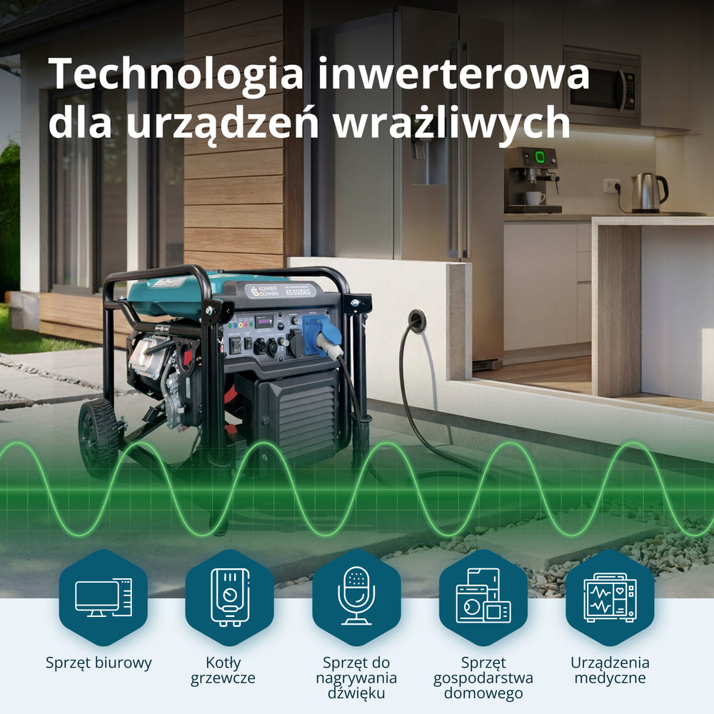 Kettős Üzemanyagú Inverteres Generátor KS 6500iEG