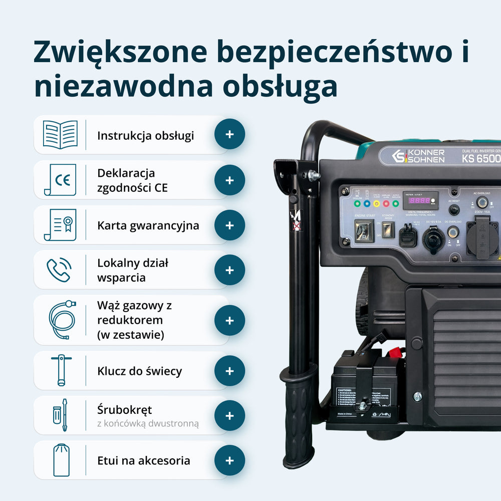 Kettős Üzemanyagú Inverteres Generátor KS 6500iEG