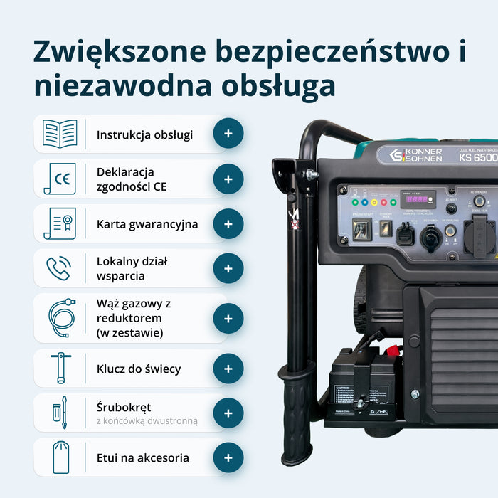 Kettős Üzemanyagú Inverteres Generátor KS 6500iEG