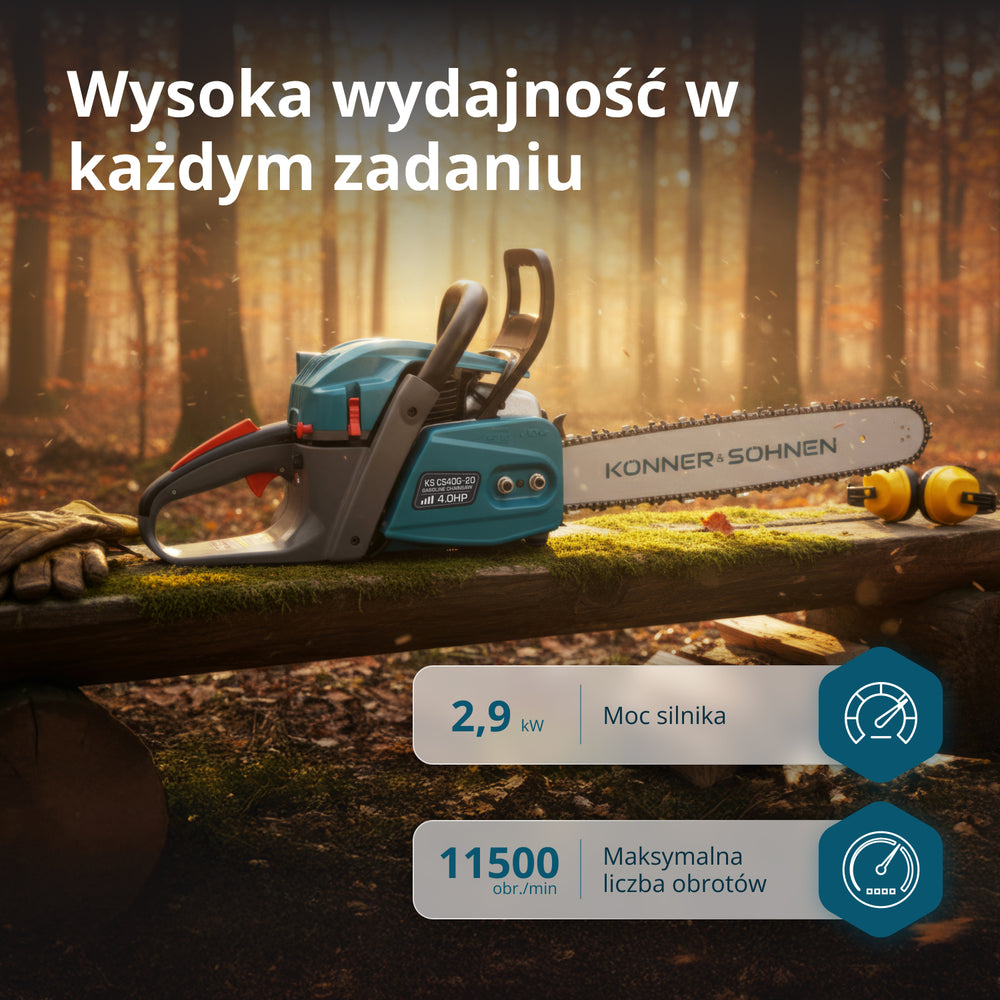 Benzines láncfűrész KS CS40G-20